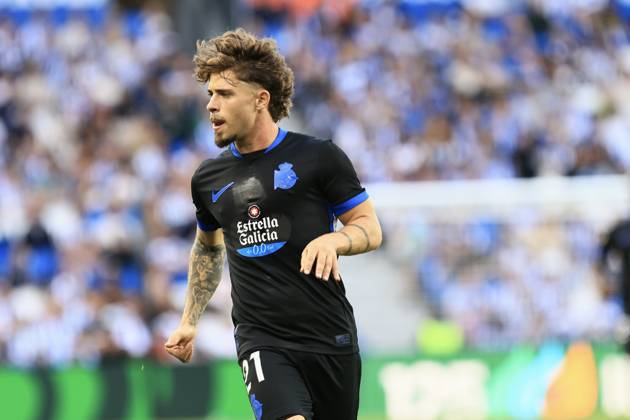 ESP: LaLiga EASports Real Sociedad - RC Deportivo La Coruna Mario Soriano of RC Deportivo during LaLiga EA Sports match between Real Sociedad - RC Deportivo played at Anoeta Stadium in Gipuzcoa on October 11, 2026 in Spain Spain Futbol Copyright: xAgenciaxLOFx