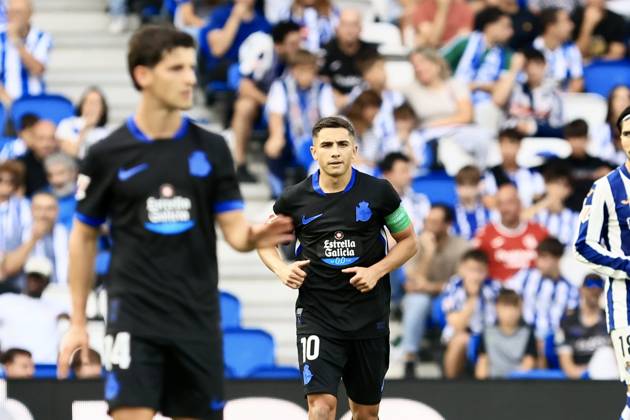 ESP: LaLiga EASports Real Sociedad - RC Deportivo La Coruna Yeremay Hernandez of RC Deportivo scores goal and celebrates during LaLiga EA Sports match between Real Sociedad - RC Deportivo played at Anoeta Stadium in Gipuzcoa on October 11, 2026 in Spain Spain Futbol Copyright: xAgenciaxLOFx