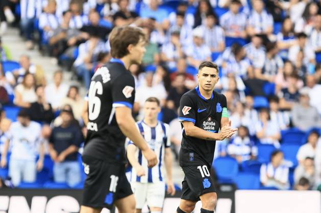 ESP: LaLiga EASports Real Sociedad - RC Deportivo La Coruna Yeremay Hernandez of RC Deportivo scores goal and celebrates during LaLiga EA Sports match between Real Sociedad - RC Deportivo played at Anoeta Stadium in Gipuzcoa on October 11, 2026 in Spain Spain Futbol Copyright: xAgenciaxLOFx