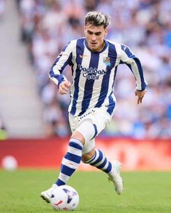 October 11, 2026, San Sebastian, Guipuzcoa, Spain: Ander Barrenetxea of Real Sociedad in action during the LaLiga EA Sports match between Real Sociedad and RC Deportivo de A Coruna at Anoeta on October 11, 2026, in San Sebastian, Spain. San Sebastian Spain - ZUMAa181 20261011_zaa_a181_171 Copyright: xRicardoxLarreinax