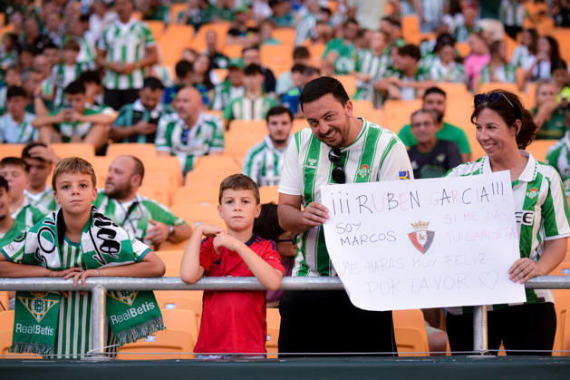 ESP: LaLiga EA Sports Real Betis v CA Osasuna fan of real betis and osasuna during LaLiga EA Sports match between Real Betis v CA Osasuna played at Benito Villamarin Stadium, Seville on October 11 2026 in Spain Spain Soccer Copyright: xAgenciaxLOFx