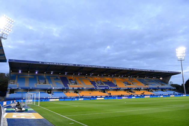 ESTAC Troyes v Olympique de Marseille - Ligue 1 McDonald s 2026 2027 General View of Stade de l Aube during Ligue 1 McDonald s match between Troyes and Marseille at Stade de l Aube on October 11, 2026 in Troyes, France. Troyes France Copyright: xEwenxGavetx 776573381