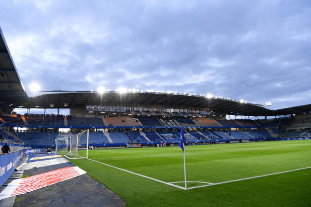 ESTAC Troyes v Olympique de Marseille - Ligue 1 McDonald s 2026 2027 General View of Stade de l Aube during Ligue 1 McDonald s match between Troyes and Marseille at Stade de l Aube on October 11, 2026 in Troyes, France. Troyes France Copyright: xEwenxGavetx 776573381