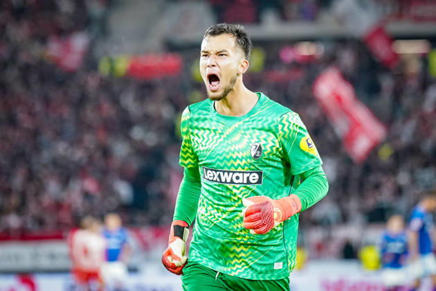 Deutschland: Fußball Bundesliga 2026 - 2027, 5. Spieltag - SC Freiburg - FC Schalke 04 - Europa-Park-Stadion (Freiburg): Mio Backhaus (SC Freiburg, 1) Freude, Emotionen, Jubel, Mimik, Gesichtsausdruck, Emotion, Tor und Torjubel Copyright: xJOERANxSTEINSIEKx