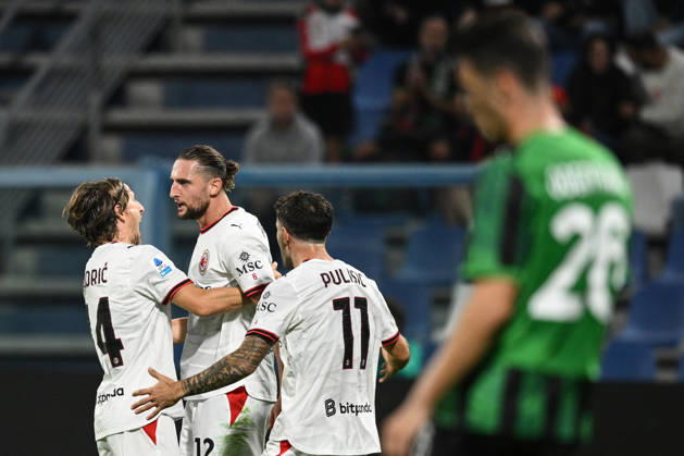 Ec Reggio Emilia 11 10 2026 - campionato di calcio serie A Sassuolo-Milan foto Emanuele Comincicni Image nella foto: esultanza gol Adrien Rabiot