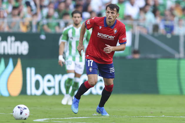 ESP: Real Betis - CA Osasuna. La Liga EA Sports. Matchday 8. Ante Budimir of CA Osasuna during the La Liga EA Sports match between Real Betis and CA Osasuna played at La Cartuja Stadium on Oct 11, 2026 in Sevilla, Spain. kpng Copyright: xAntonioxPozox xPRESSINPHOTOx AP_2627_BET_OSA_002