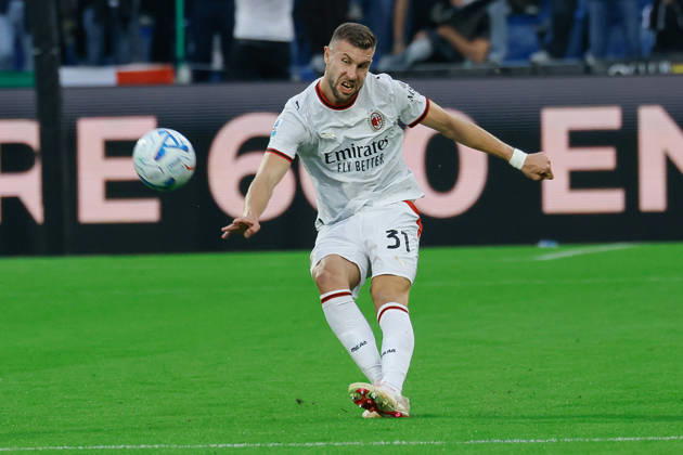 IPA89560276 - Milan s Strahinja Pavlovic during the US Sassuolo vs. AC Milan Italian Serie A soccer match in Reggio Emilia, Italy, on October 11, 2026  Copyright: xLucaxDiliberto IPAxSportx xx IPA89560276