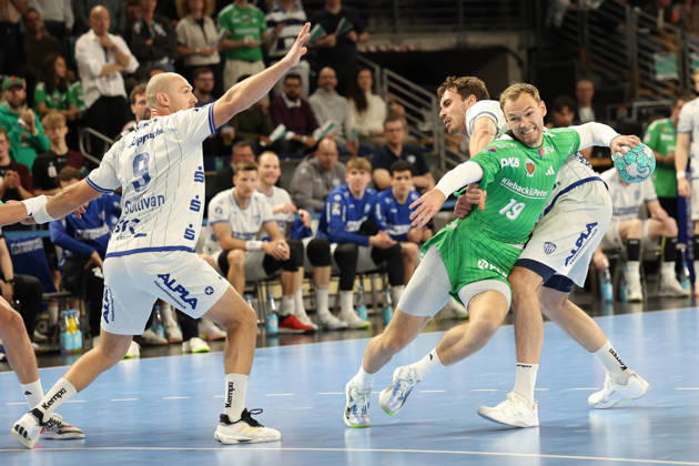 11.10.2026, xBHAx, Handball, Opel HBL, Saison 2026 2027, 1.HBL, Füchse Berlin - TBV Lemgo Lippe, Max-Schmeling-Halle: Mathias Gidsel (Füchse Berlin, 19) im angriff Berlin Deutschkand