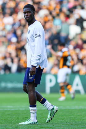 KINGSTON UPON HULL, ENGLAND, OCTOBER 11: Thierno Barry of Everton FC during a Premier League 2026-27 match between Hull City and Everton FC at the MKM Stadium on October 11, 2026 in Kingston Upon Hull, England. (Photo by Zach Forster Sports Press Photo) Copyright: xZachxForster SportsxPressxPhotox Sportspressphoto_SPR252533