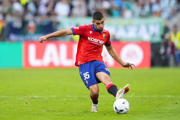 October 11, 2026, Sevilla, Sevilla, Spain: Unai Santos of CA Osasuna in action during the Spanish league, LaLiga EA Sports, football match played between Real Betis and CA Osasuna at La Cartuja stadium on October 11, 2026, in Sevilla, Spain. Real Betis V CA Osasuna - LaLiga EA Sports  - ZUMAa181 20261011_zaa_a181_261 Copyright: xJoaquinxCorcherox