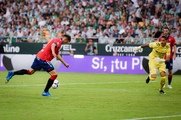 ESP: LaLiga EA Sports Real Betis v CA Osasuna Ante Budimir of Osasuna scores goal during LaLiga EA Sports match between Real Betis v CA Osasuna played at Benito Villamarin Stadium, Seville on October 11 2026 in Spain Spain Soccer Copyright: xAgenciaxLOFx