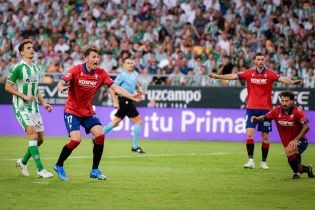 ESP: LaLiga EA Sports Real Betis v CA Osasuna Ante Budimir of Osasuna scores goal during LaLiga EA Sports match between Real Betis v CA Osasuna played at Benito Villamarin Stadium, Seville on October 11 2026 in Spain Spain Soccer Copyright: xAgenciaxLOFx