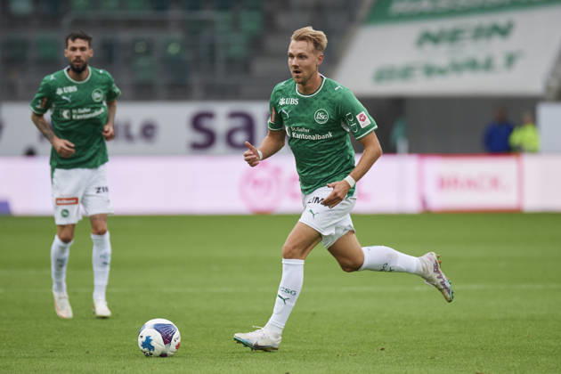 Brack Super League 2026 2027 FC St. Gallen 1879 vs. FC Lausanne St. Gallen, Schweiz St. Gallen, Schweiz, 11. Oktober 2026. Lukas Daschner während des Brack Super League Spiels FC St. Gallen 1879 gegen FC Lausanne-Sport in St. Gallen.