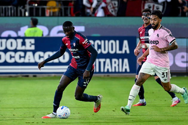 Cagliari s Paul Mendy in action during the Serie A soccer match between Cagliari Calcio and Juventus at the Unipol Domus in Cagliari, Sardinia - Sunday 11th october 2026. - Soccer  Copyright: xGianlucaxZuddas LaPressex