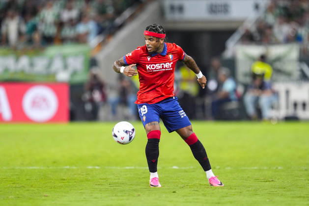 October 11, 2026, Sevilla, Sevilla, Spain: Valentin Rosier of CA Osasuna in action during the Spanish league, LaLiga EA Sports, football match played between Real Betis and CA Osasuna at La Cartuja stadium on October 11, 2026, in Sevilla, Spain. Real Betis V CA Osasuna - LaLiga EA Sports - ZUMAa181 20261011_zaa_a181_329 Copyright: xJoaquinxCorcherox
