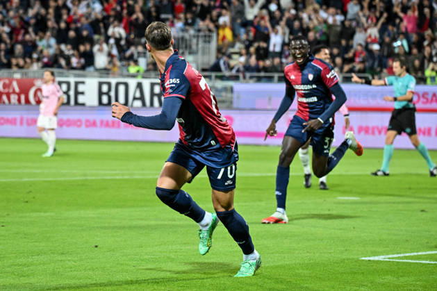 IPA89566277 - Daniel Maldini of Cagliari Calcio, Exultation, Joy, Celebration After Scoring a Goal, During the Cagliari Calcio vs. Juventus FC Italian Serie A Soccer Match in Cagliari, Italy, October 11, 2026 Copyright: xLuigixCanu IPAxSportx xx IPA89566277