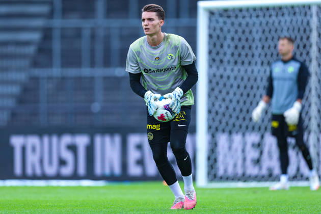 GC Zürich gegen BSC Young Boys Brack Super League 11. Oktober 2026 Marvin Keller (1, BSC Young Boys) im Spiel der Brack Super League zwischen dem Grasshopper Club Zürich (GCZ) und dem BSC Young Boys (YB) am 11. Oktober 2026 im Stadion Letzigrund in Zürich, Schweiz. Zürich Stadion Letzigrund Zürich Schweiz