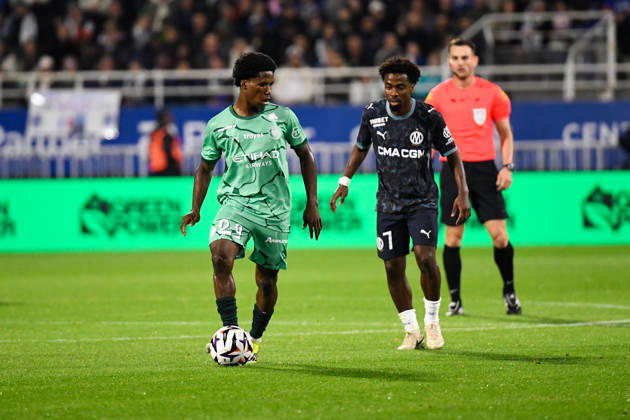 ESTAC Troyes v Olympique de Marseille - Ligue 1 McDonald s 2026 2027 Karim DERMANE of Troyes and Angel GOMES of Marseille during Ligue 1 McDonald s match between Troyes and Marseille at Stade de l Aube on October 11, 2026 in Troyes, France. Troyes France Copyright: xEwenxGavetx 776573381