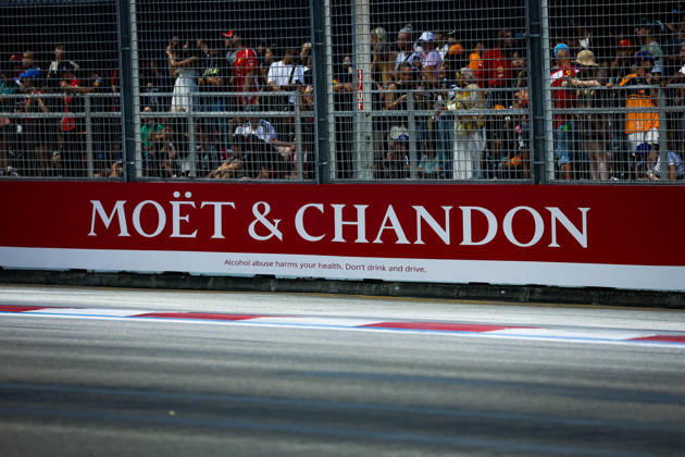 F1 - SINGAPORE GRAND PRIX 2026 Moet & Chandon branding sponsor during the 2026 Formula 1 Singapore Grand Prix, 17th round of the 2026 Formula One World Championship, WM, Weltmeisterschaft from October 9 to 11, 2026 on the Marina Bay Street Circuit, in Singapore, Singapore - SingaporeSingapore Copyright: xFLORENTxGOODENx
