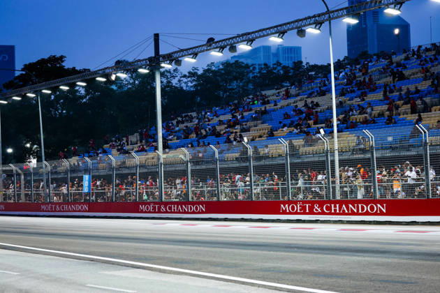 F1 - SINGAPORE GRAND PRIX 2026 Moet & Chandon branding sponsor during the 2026 Formula 1 Singapore Grand Prix, 17th round of the 2026 Formula One World Championship, WM, Weltmeisterschaft from October 9 to 11, 2026 on the Marina Bay Street Circuit, in Singapore, Singapore - SingaporeSingapore Copyright: xFLORENTxGOODENx