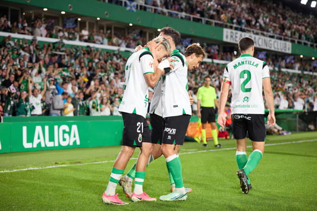October 11, 2026, Santander, Cantabria, Spain: Yassir Zabiri of Real Racing Club de Santander celebrates after scoring the team s first goal during the LaLiga EA Sports match between Real Racing Club de Santander and Valencia CF at Campos de de El Sardinero on October 11, 2026, in Santander, Spain. Santander Spain - ZUMAa181 20261011_zaa_a181_354 Copyright: xRicardoxLarreinax