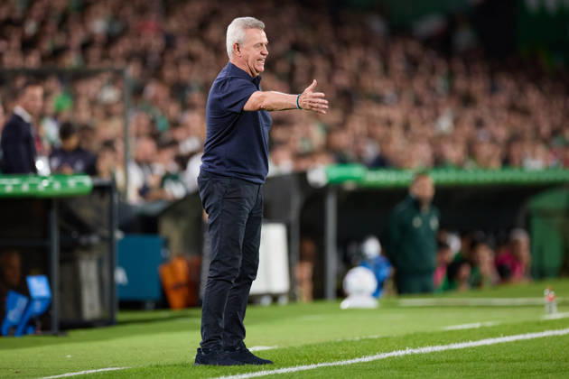 October 11, 2026, Santander, Cantabria, Spain: Javier Aguirre head coach of Valencia CF reacts during the LaLiga EA Sports match between Real Racing Club de Santander and Valencia CF at Campos de de El Sardinero on October 11, 2026, in Santander, Spain. Real Racing Club De Santander V Valencia CF - LaLiga EA Sports  - ZUMAa181 20261011_zaa_a181_362 Copyright: xRicardoxLarreinax