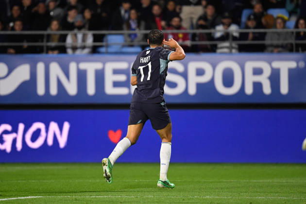 ESTAC Troyes v Olympique de Marseille - Ligue 1 McDonald s 2026 2027 Amine HARIT of Marseille celebrate after scores during Ligue 1 McDonald s match between Troyes and Marseille at Stade de l Aube on October 11, 2026 in Troyes, France. Troyes France  Copyright: xEwenxGavetx 776573381