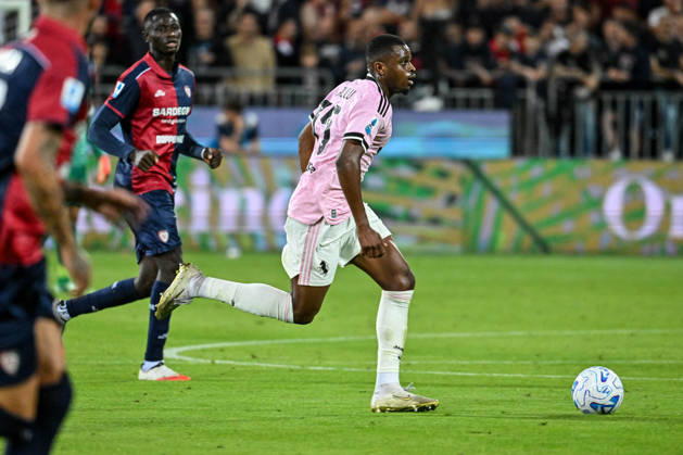 IPA89568910 - Pierre Kalulu of Juventus FC during the Cagliari Calcio vs. Juventus FC Italian Serie A soccer match in Cagliari, Italy, on October 11, 2026 Copyright: xLuigixCanu IPAxSportx xx IPA89568910