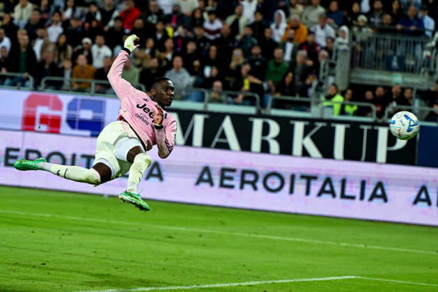 Juventus s Randal Kolo Muani in action during the Serie A soccer match between Cagliari Calcio and Juventus at the Unipol Domus in Cagliari, Sardinia - Sunday 11th october 2026. - Soccer Copyright: xGianlucaxZuddas LaPressex