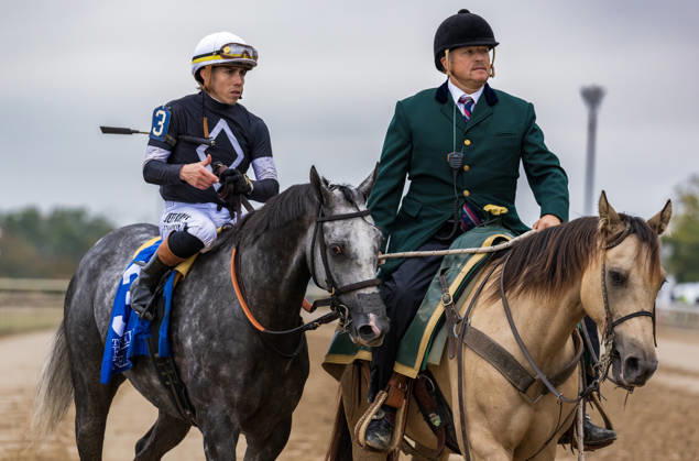 October 11, 2026, Lexington, Ky, USA: Time to Dazzle (3) ridden by Irad Ortiz Jr wins the Franklin Stakes Day on October 11, 2026. Candice Chavez Eclipse Sportswire CSM HORSE RACING 2026: Franklin Stakes Day Keeneland OCT 11  - ZUMAcs17 20261011_faf_cs17_015 Copyright: x {Serialx