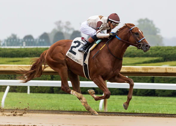 October 11, 2026, Lexington, Ky, USA: Fleetfoot Mac (2) ridden by Emmanuel Esquivel wins a maiden on Franklin Stakes Day on October 11, 2026. Candice Chavez Eclipse Sportswire CSM Lexington USA - ZUMAcs17 20261011_faf_cs17_021 Copyright: x {Serialx