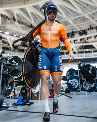 2026 Tissot UCI Track World Championships Picture by Alex Whitehead SWpix.com - 12 10 2026 - Cycling - 2026 Tissot UCI Track World Championships - Chongming Shanghai Velodrome, Shanghai, China - Training - Harrie Lavreysen of the Netherlands Shanghai Chongming Shanghai Velodrome China Copyright: x xSWpix.comx(t axPhotographyxHubxLtd)xAlexxWhitehead SWpix.comx SWP-3030-24750