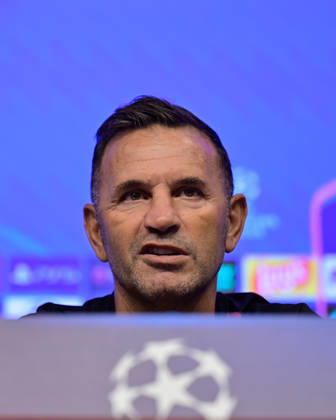 Ahead of Galatasaray v Barcelona - UEFA Champions League ISTANBUL, TURKIYE - OCTOBER 12: Galatasaray head coach Okan Buruk speaks during a press conference, PK, Pressekonferenz at the Kemerburgaz Metin Oktay Training Facilities in Istanbul, Turkiye, on October 12, 2026, ahead of the UEFA Champions League Matchday 2 clash between Galatasaray and Barcelona. Cem Tekkesinoglu Anadolu Istanbul Turkey. Editorial use only. Please get in touch for any other usage.  Copyright: x2026xAnadoluxCemxTekkesinoglux