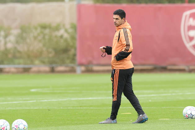 Arsenal Training & Media Conference, Champions League Arsenal Manager Mikel Arteta looks during the Arsenal training session at the Arsenal FC Training Centre, ahead of UEFA Champions League Matchday 2 v Lille, London Colney, England on 12 October 2026 Credit: Tiego Grenho Every Second Media Editorial use only. All images are copyright Every Second Media Limited. No images may be reproduced without prior permission. Copyright: xIMAGO EveryxSecondxMediax ESM-2214-0005 TiegoxGrenhox xEveryxSecondxMediax