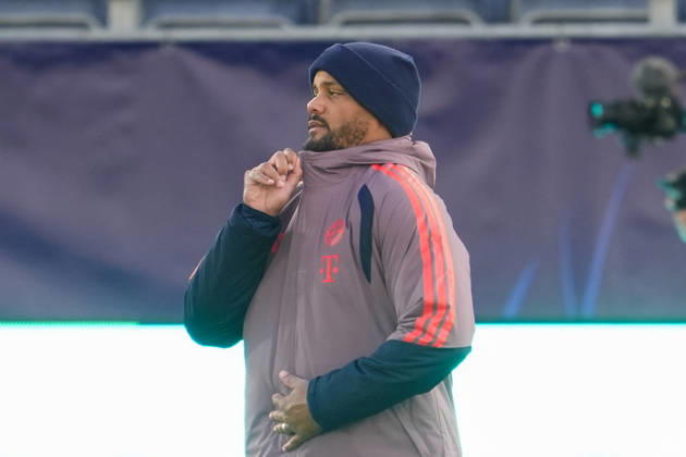 Soccer, Champions League 2026–2027, Viking vs. Bayern Munich, Stavanger, October 12, 2026. Bayern Munich coach Vincent Kompany coaches at Lyse Arena in Stavanger, on the day of the Champions League match between Viking and Bayern Munich. Photo: Lise Aserud, NTB, Stavanger, Norway. EDITORIAL USE ONLY. RESTRICTED USE FOR BETTING COMPANIES.  Copyright: xLisexAserudxx xNTBx