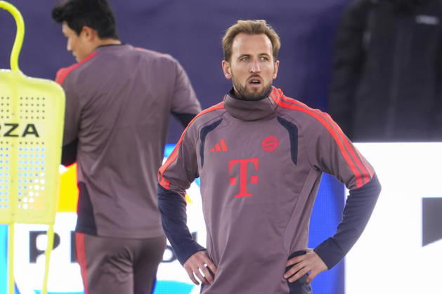 Soccer, Champions League 2026–2027, Viking, Bayern Munich, Stavanger, October 12, 2026: Bayern Munich s Harry Kane trains at Lyse Arena in Stavanger, the day before the Champions League match between Viking and Bayern Munich. Photo: Lise Aserud, NTB, Stavanger, Norway. EDITORIAL USE ONLY. RESTRICTED USE FOR BETTING COMPANIES. Copyright: xLisexAserudxx xNTBx