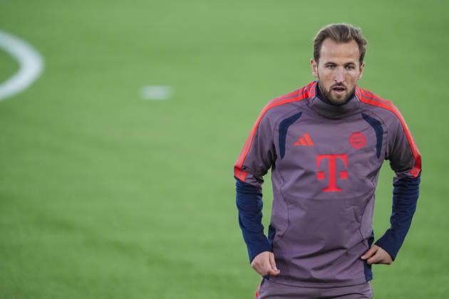 Soccer, Champions League 2026–2027, Viking, Bayern Munich, Stavanger, October 12, 2026: Bayern Munich’s Harry Kane trains at Lyse Arena in Stavanger, the day of the Champions League match between Viking and Bayern Munich. Photo: Lise Aserud, NTB, Stavanger, Norway. EDITORIAL USE ONLY. RESTRICTED USE FOR BETTING COMPANIES Copyright: xLisexAserudxx xNTBx