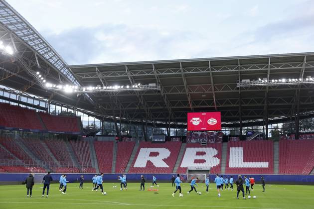 LEIPZIG - PSV squad during a training session ahead of the UEFA Champions League match between RB Leipzig and PSV Eindhoven at the RB Arena on October 12, 2026, in Leipzig, Germany. MAURICE VAN STEEN ANP xVIxANPxSportx xxANPxIVx 572250691 originalFilename: 572250691.jpg