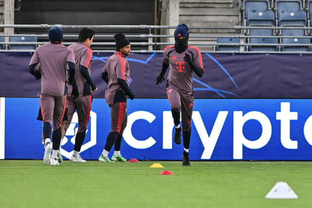 STAVANGER, NORWAY; 12. OCTOBER: picture of the Team from Munich at the final Trainings session before the Champions League Match between Viking FK vs. FC Bayern Munich at Matchday 2 at Lyse Arena Michael OLISE (FC Bayern Munich 17) Copyright: xBEAUTIFULxSPORTS Goldbergx
