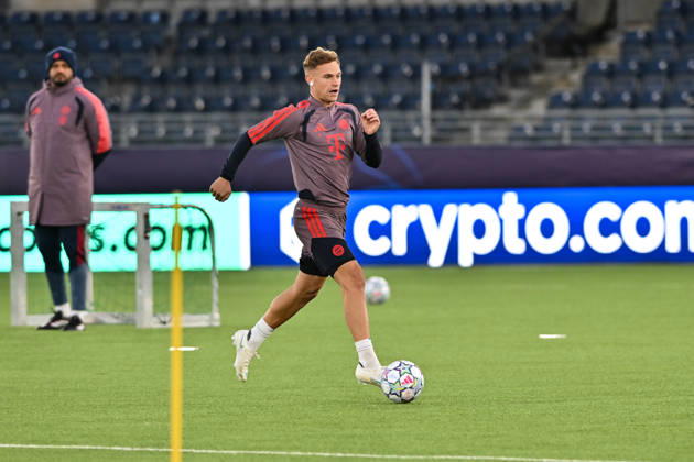 STAVANGER, NORWAY; 12. OCTOBER: picture of the Team from Munich at the final Trainings session before the Champions League Match between Viking FK vs. FC Bayern Munich at Matchday 2 at Lyse Arena Joshua KIMMICH (FC Bayern Munich 6) Copyright: xBEAUTIFULxSPORTS Goldbergx