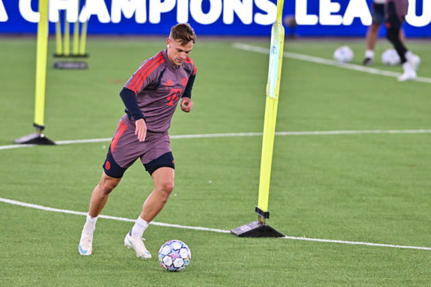 STAVANGER, NORWAY; 12. OCTOBER: picture of the Team from Munich at the final Trainings session before the Champions League Match between Viking FK vs. FC Bayern Munich at Matchday 2 at Lyse Arena Joshua KIMMICH (FC Bayern Munich 6) Copyright: xBEAUTIFULxSPORTS Goldbergx