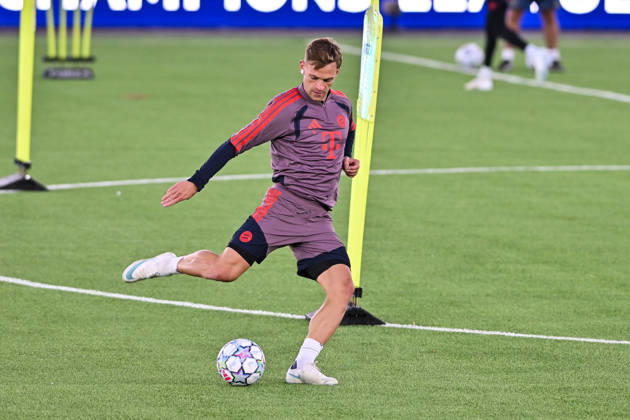 STAVANGER, NORWAY; 12. OCTOBER: picture of the Team from Munich at the final Trainings session before the Champions League Match between Viking FK vs. FC Bayern Munich at Matchday 2 at Lyse Arena Joshua KIMMICH (FC Bayern Munich 6) Copyright: xBEAUTIFULxSPORTS Goldbergx