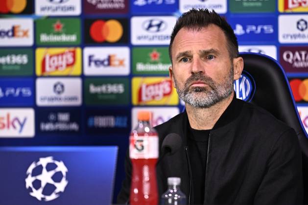 Inter Milan v Club Brugge - UEFA Champions League Media Activities 12 10 2026 MILAN, ITALY - OCTOBER 12 : Leko Ivan head coach of Club Brugge speaking with the media during a pre-match press conference, PK, Pressekonferenz ahead of the UEFA Champions League 2026 27 League Phase matchday 2 match between Inter Milan and Club Brugge on October 12, 2026 in Milan, Italy, 12 10 2026 Milan Italy Copyright: xTomasxSiskx