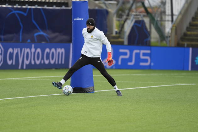 Soccer, Champions League 2026–2027, Bodo Glimt, Borussia Dortmund, Bodo 20261013, Bodo Glimt training at Aspmyra Stadium, the day of the Champions League match between Bodo Glimt and Borussia Dortmund. Photo: Terje Pedersen, NTB, Bodo, Norway. EDITORIAL USE ONLY. RESTRICTED USE FOR BETTING COMPANIES.  Copyright: xTerjexPedersenx xNTBx