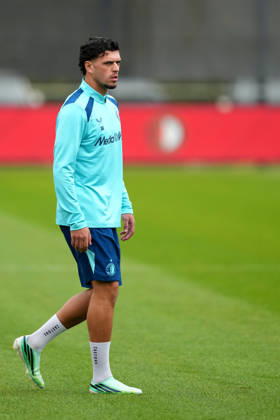 Training Champions League Feyenoord Rotterdam 2026 2027 Rotterdam - Javier Lopez of Feyenoord Rotterdam looks on during a training before the Champions League match against Como 1907. The training is set at Trainingscomplex 1908 on 13 October 2026 in Rotterdam, Netherlands. (Hero Images Yannick Verhoeven) Copyright: xYannickxVerhoevenx