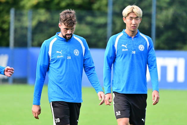 13.10.2026, Fußball, Herren, 2.BL (Bundesliga), Saison 2026 2027, Holstein Kiel Training, KSV Kapitän Jonas Meffert Kiel, nähe Holstein-Stadion Projensdorf, Trainingszentrum, N Schleswig-Holstein Deutschland