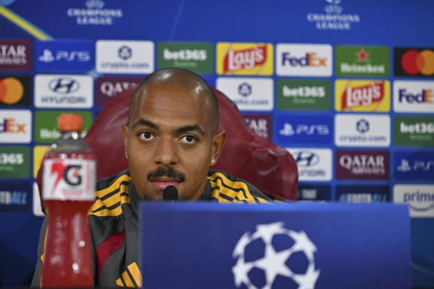 SOCCER - UEFA Champions League - AS Roma - press conference, PK, Pressekonferenz Photo by IPA ABACAPRESS.COM89631941 - Donyell Malen of Roma during the 2026–2027 UEFA Champions League match between AS Roma and Real Madrid, at the press conference and pre-match training session at the Trigoria Training Center on October 13, 2026, in Rome, Rome. during the AS Roma press conference for the UEFA Champions League soccer match in Rome, Italy, on October 13, 2026 Roma Italy  Copyright: xIPAxSport ABACAx