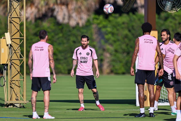 FORT LAUDERDALE, FL - OCTOBER 13: Inter Miami CF forward Lionel Messi (10) is seen during an Inter Miami Training Session at Florida Blue Training Center on October 13, 2026 in Fort Lauderdale, Florida. (Photo by Chris Arjoon Icon Sportswire) SOCCER: OCT 13 Inter Miami CF Training EDITORIAL USE ONLY Icon2610130000001
