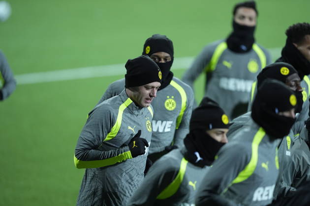 Soccer, Champions League 2026–2027, Bodo Glimt, Borussia Dortmund, Bodo, October 13, 2026: Julian Ryerson and Borussia Dortmund train at Aspmyra Stadium, the day of the Champions League soccer match between Bodo Glimt and Borussia Dortmund. Photo: Terje Pedersen, NTB, Bodo, Norway. EDITORIAL USE ONLY. RESTRICTED USE FOR BETTING COMPANIES Copyright: xTerjexPedersenx xNTBx