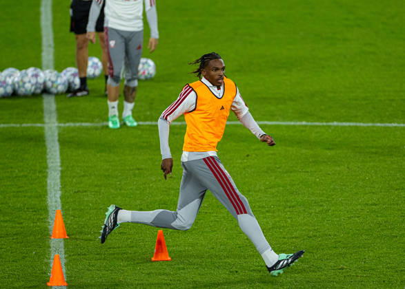 Football - UEFA Champions League - LASK v Liverpool FC - MD-1 LINZ, AUSTRIA - Tuesday, October 13, 2026: Liverpool s JÃ rÃ my Jacquet during a training session ahead of the UEFA Champions League 2026 27 League Phase MD2 match between LASK and Liverpool FC at the Oberösterreich Arena. (Photo by David Rawcliffe Propaganda) LINZ Oberösterreich Arena UPPER AUSTRIA AUSTRIA  Copyright: xDavidxRawcliffex P2026-10-13-LASK_Liverpool_MD-1_Training-9